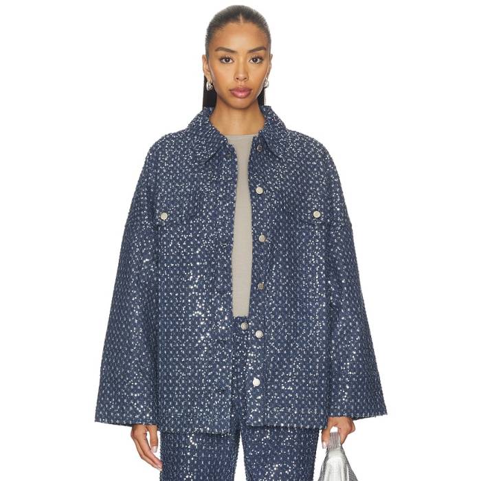 By.dyln 【 Valentino Jacket Women Indigo 】 Jacket 上衣 レディース 藍色・インディゴ