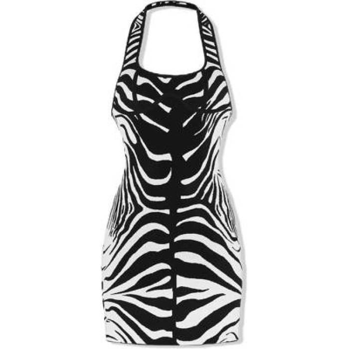 Revolve Los Angeles 【 Mirelle Dress Women Black \u0026Amp; White Zebra 】 お召しもの レディース 黒いこと 黒いこと 白いこと 白いこと