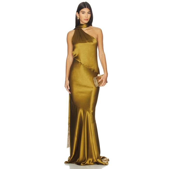 Retrofete 【 Kelsa Dress Women Ochre 】 御召しもの レディース