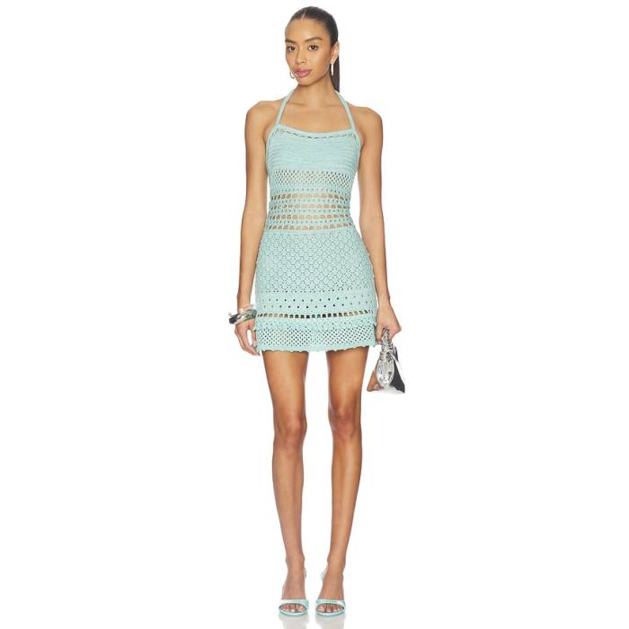 Retrofete 【 Saffy Crochet Dress Women Metallic Seychelles 】 お召しもの レディース