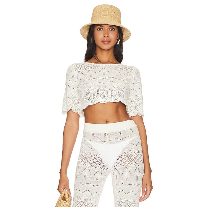 House Of Harlow 1960 【 X Revolve Mardee Crop Top Women Ivory 】 Crop クロップ レディース アイボリー｜スニケス
