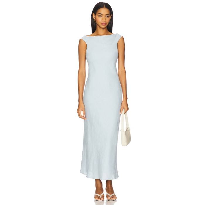 フェイスフルザブランド Faithfull The Brand 【 Ilride Midi Dress Women Sky Blue 】 ドレス レディース スカイ 青色 ブルー|スニケス