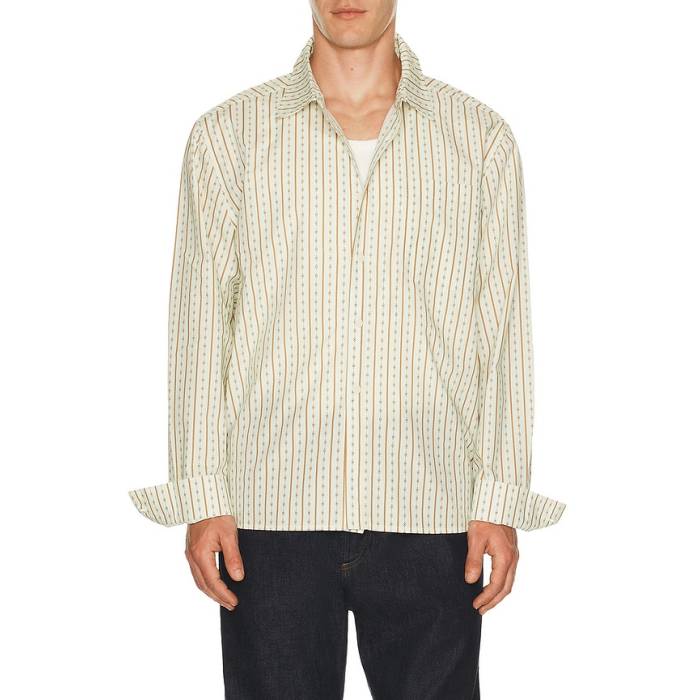 Percival 【 Binding Oversized Pearce Shirt Men Ecru 】 メンズ｜スニケス