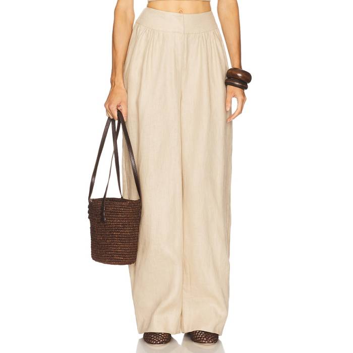 Camila Coelho 【 Harlow Linen Pant Women Flax 】 ズボン下 レディース