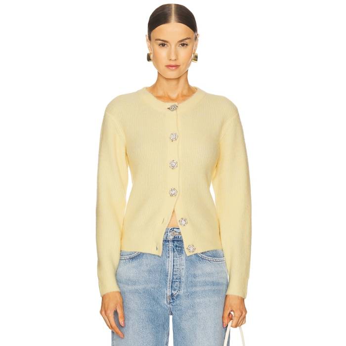 Generation Love 【 Savera Cardigan Women Pale Yellow 】 ジレー レディース yellow 黄味がかった・黄色