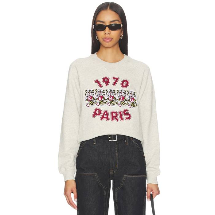 ケンゾー Kenzo 【 Wild Tiger Embroidered Classic Sweatshirt Women Grey 】 wild ワイルド 古典派音楽 汗水 調教師 レディース 薄墨色 薄墨色
