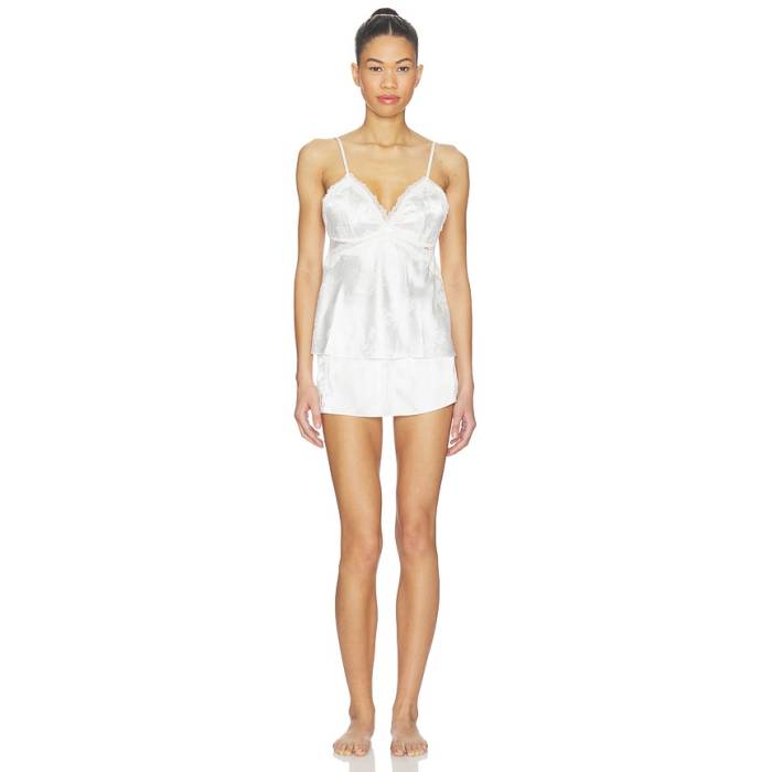 Flora Nikrooz 【 Kaiya Short Set With Lace Women Ivory 】 レディース 象牙色