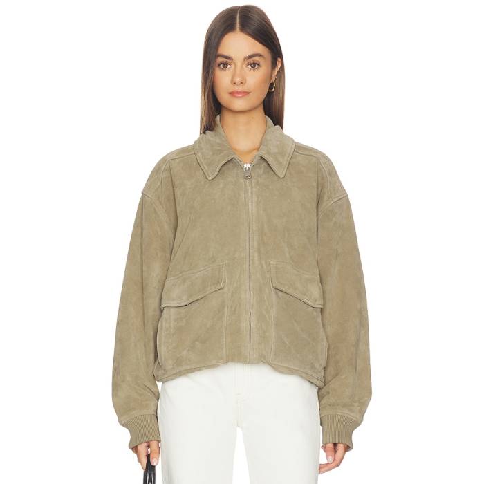 シチズンズオブヒューマニティ Citizens Of Humanity 【 Vivienne Suede Jacket Women Deep Olive 】 スエード・スウェード Jacket 上衣 レディース ディープ olive オリーブ
