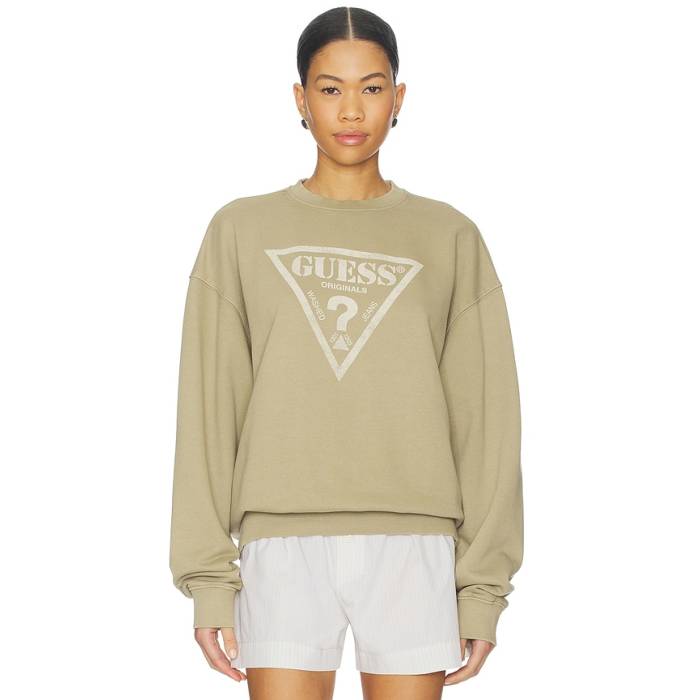 Guess Originals 【 Vintage Triangle Crewneck Sweatshirt Unisex Grey Herb 】 vintage ビンテージ・ヴィンテージ 汗水 調教師 ユニ一発やる 薄墨色 薄墨色