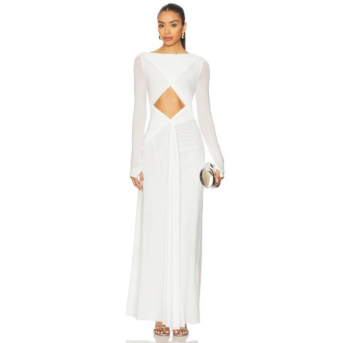 Misha 【 The Transit Mesh Dress Women Ivory 】 御召しもの レディース 象牙色