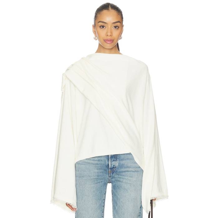 Weworewhat 【 X Premium Cashmere Wrap Sweater Women Ivory 】 Premium 割り増し金 wrap 一回り 調教師 レディース 象牙色