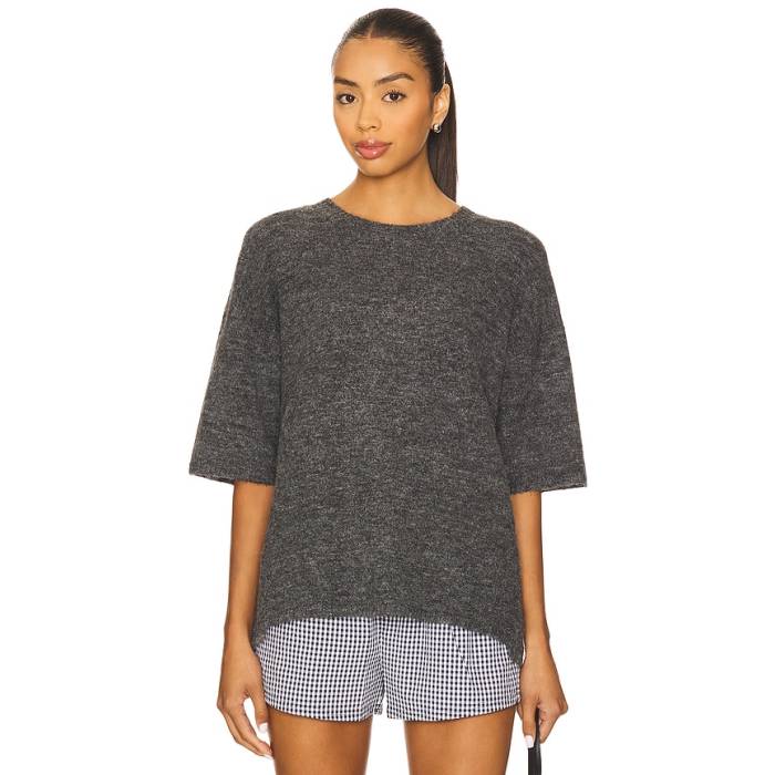 フリーピープル Free People 【 Margot Sweater Tee Women Charcoal Heather 】 トレーナー Tシャツ レディース チャコール heather ヘザー｜スニケス