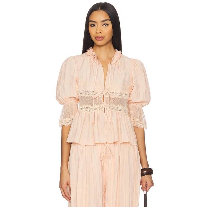 フリーピープル Free People 【 X Intimately Forever Young Bed Jacket Women Peach Pit 】 Jacket ジャケット レディース｜スニケス