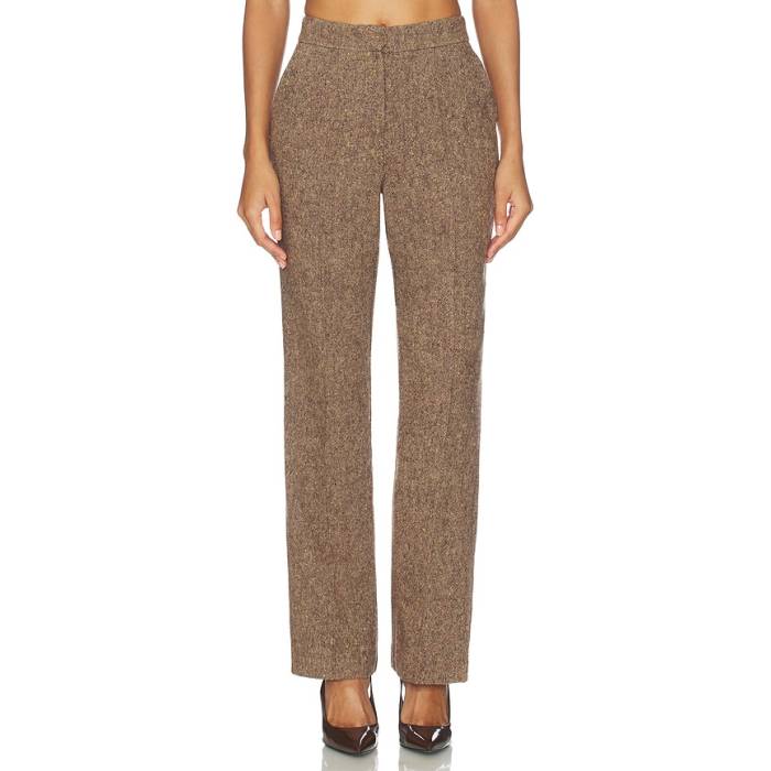 Aligne 【 Lena Wool Trouser Women Sand Flec 】 レディース 砂色・真砂