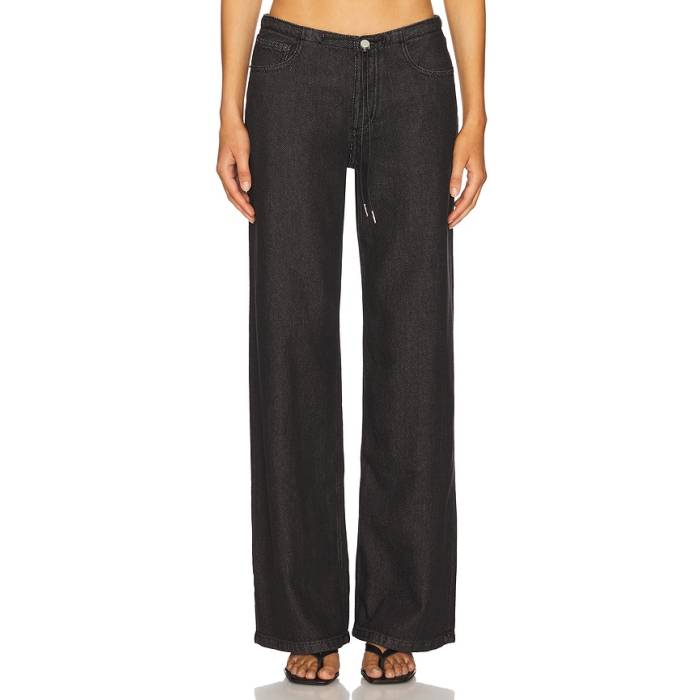 Still Here 【 Cool Wide Leg Jeans Women Washed Black 】 クール ジーンズ レディース 黒色 ブラック