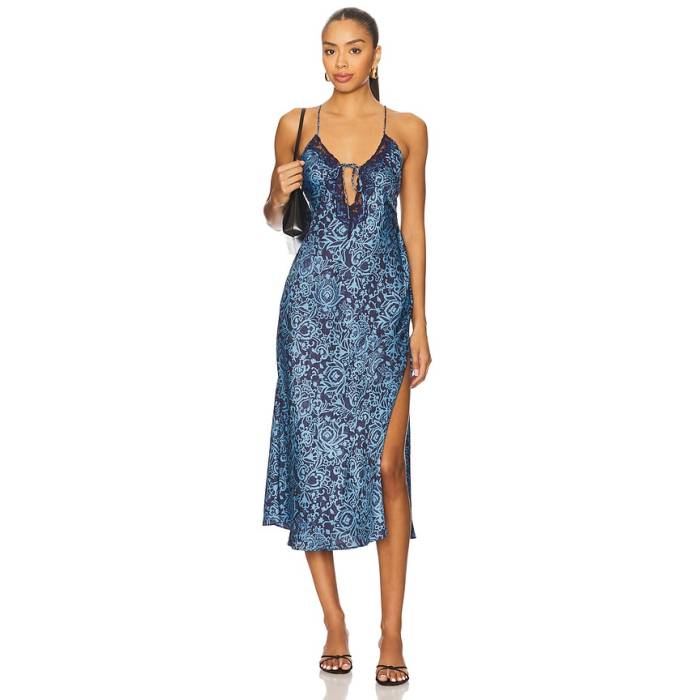 フリーピープル Free People 【 Someone Like You Midi Slip Dress Women Navy Combo 】 お召しもの レディース 紺色 米国海軍
