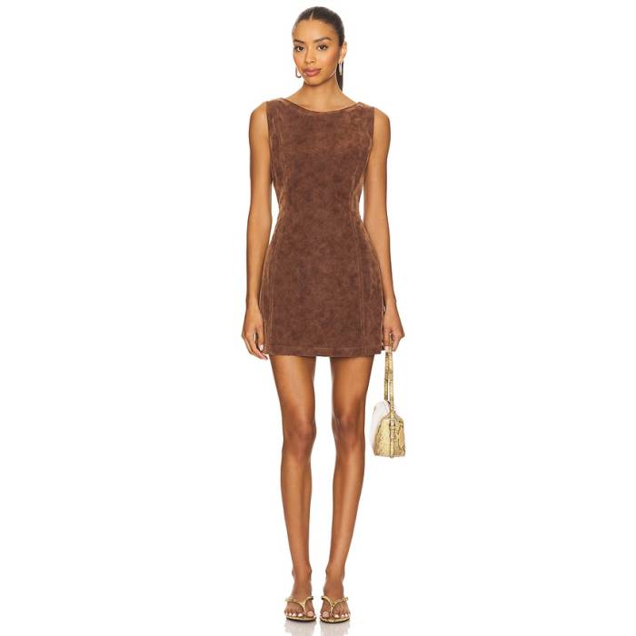 フリーピープル Free People 【 Atlas Suede Mini Dress Women Chicory Coffee 】 スエード・スウェード ドレス レディース|スニケス