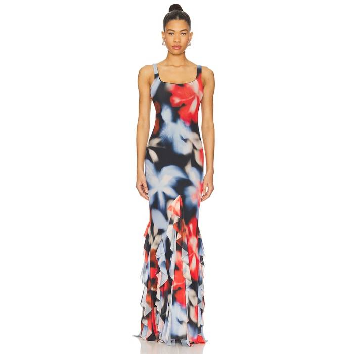 Especia 【 Radiant Long Dress Women Red 】 御召しもの レディース Red 赤・赤いこと