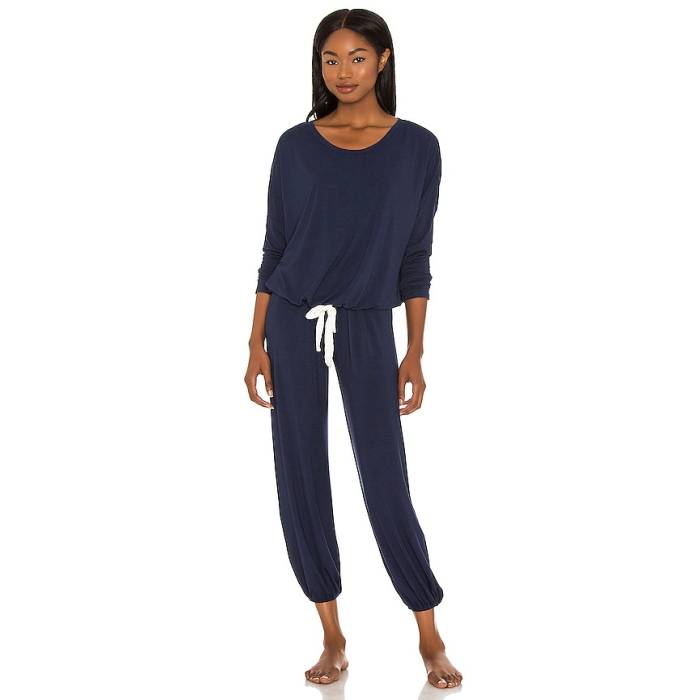 エバージェイ Eberjey 【 Gisele The Slouchy Set Women Navy \u0026Amp; Ivory 】 レディース 紺色 米国海軍 象牙色