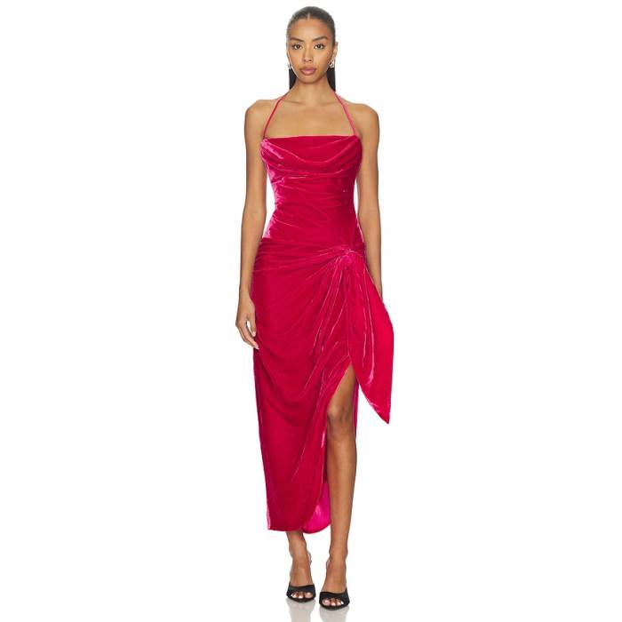 Cinq A Sept 【 Noah Dress Women Raspberry Rose 】 御召しもの レディース Rose サクラ色