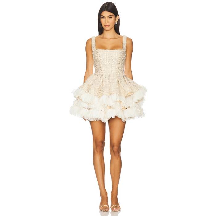 Bronx And Banco 【 Catalina Mini Dress Women Ivory 】 御召しもの レディース 象牙色