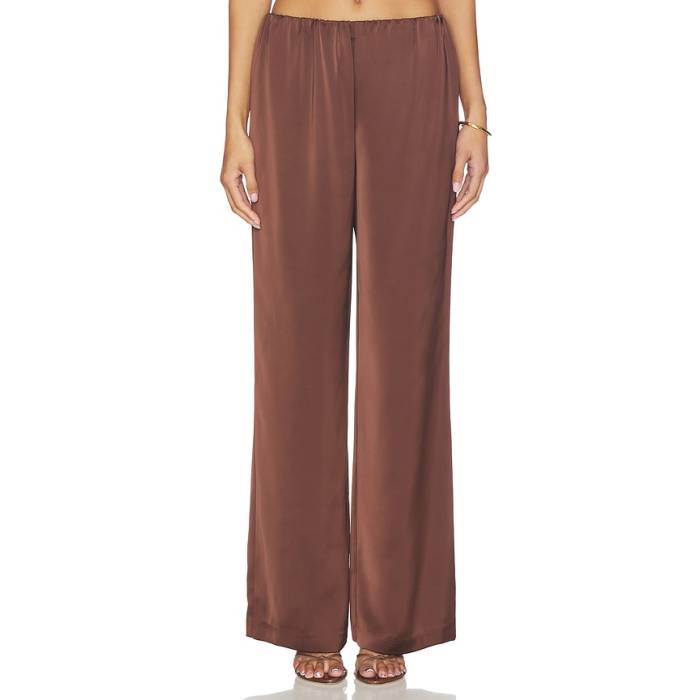 Lovers And Friends 【 Alette Satin Pants Women Chocolate Brown 】 繻子 レディース 赤銅色 赤銅色