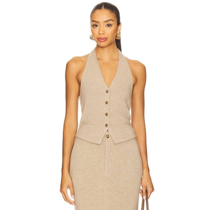 Guest In Residence 【 Tailored Halter Vest Women Taupe 】 限りない レディース