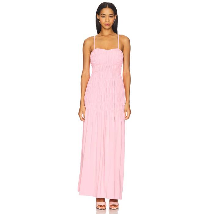 Sndys 【 X Revolve Ingrid Maxi Dress Women Bubblegum Pink 】 御召しもの レディース pink サクラ色
