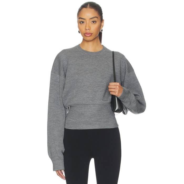 Eaves 【 Carlie Double Faced Blouson Crewneck Women Heather Grey 】 レディース heather ギョリュウモドキ 薄墨色 薄墨色