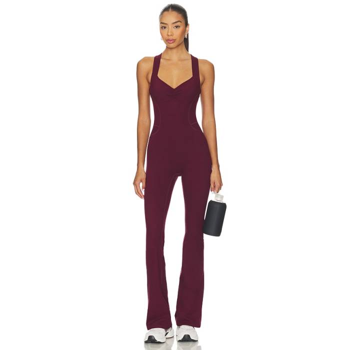 437 【 The Sculpt Onesie Women Black Cherry 】 レディース 黒いこと 黒いこと