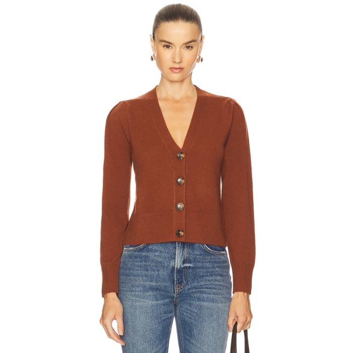 Veronica Beard 【 Solene Cashmere Cardigan Women Orange Brandy 】 カーディガン レディース orange 橙・オレンジ｜スニケス