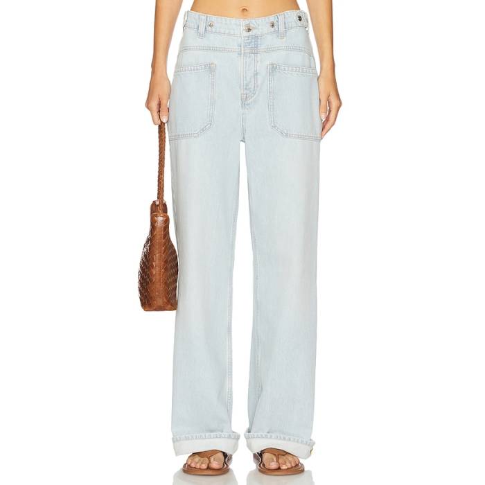 フリーピープル Free People 【 X We The Free Palmer Cuffed Wide Leg In Daydream Blue Women Daydream Blue 】 無償性 青味 青み レディース 青味 青み