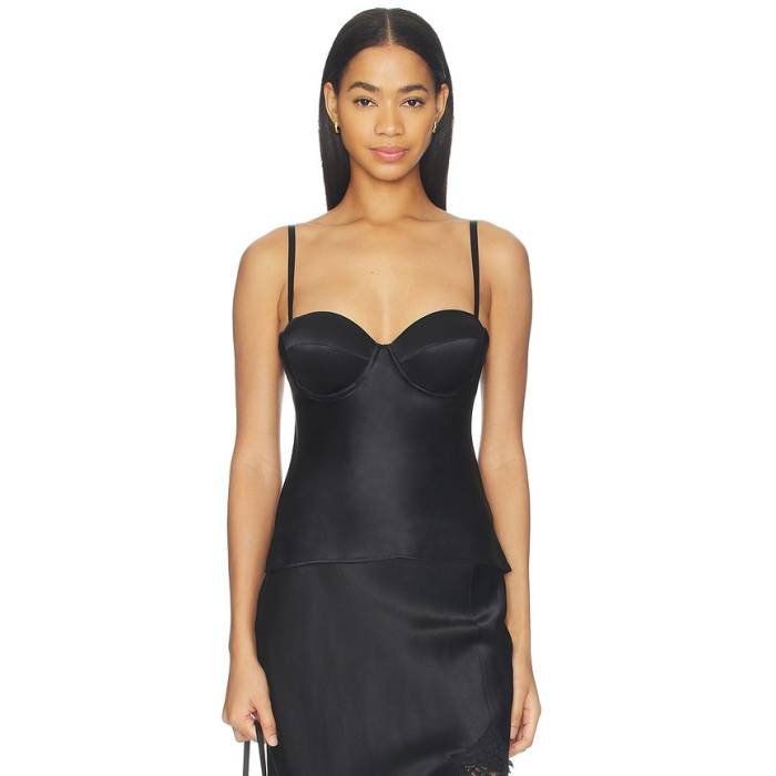 L\u0027agence 【 Orlina Camisole Top Women Black 】 レディース 黒いこと 黒いこと