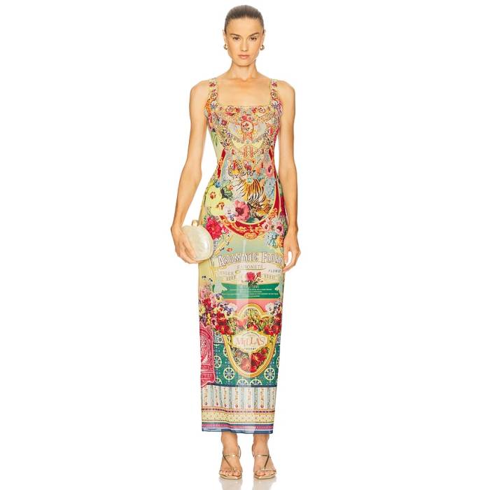 カミーラ Camilla 【 Square Neck Long Dress Women Aromatic Tiger Flower 】 お召しもの レディース