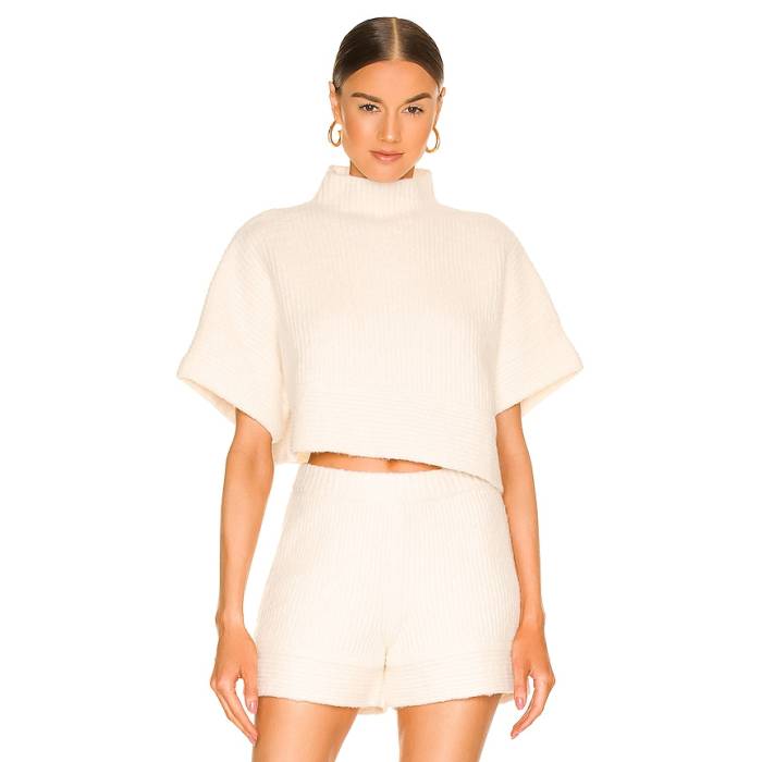 L\u0027academie 【 Aurela Mock Neck Pullover Women White 】 レディース 白いこと 白いこと