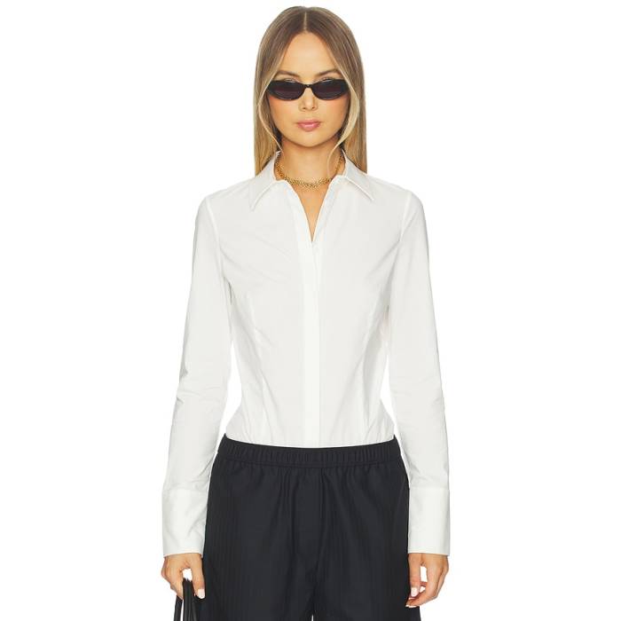 St. Agni 【 Classic Shirt Bodysuit Women White 】 古典派音楽 上半身背広 レディース 白いこと 白いこと