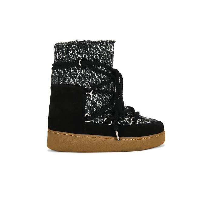 イザベルマランエトワール Isabel Marant 【 Nowla Knit Snow Boot Women Black 】 編み物 ブーツ レディース 黒いこと 黒いこと
