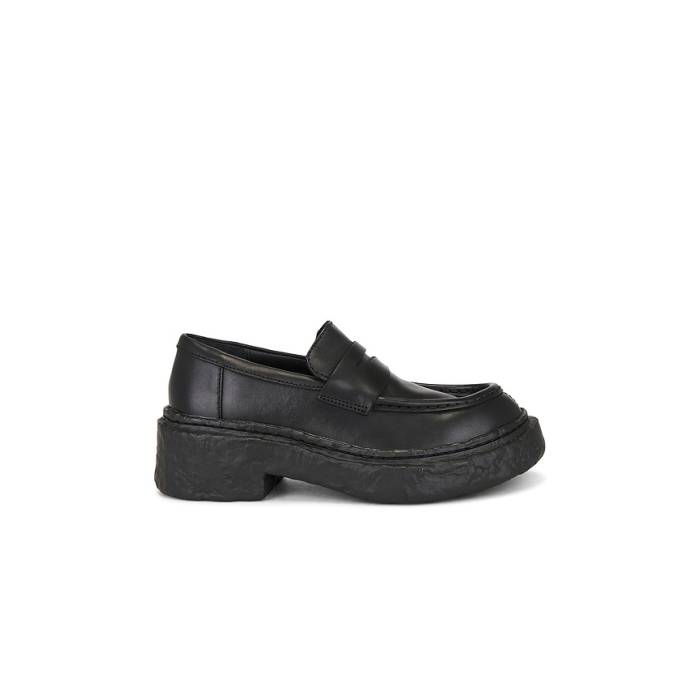 Camperlab 【 Vamonos Loafer Women Black 】 置き目毛革 シューズ レディース 黒いこと 黒いこと