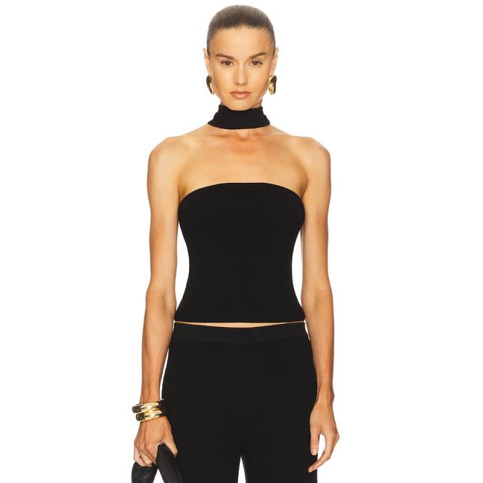 Cult Gaia 【 Wali Knit Top Women Black 】 編み物 レディース 黒いこと 黒いこと