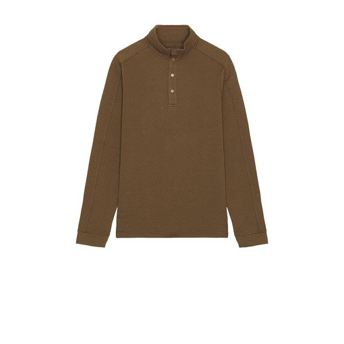 貸し付け金 Rhone 【 Weekend Pullover Men Wood Smoke 】 メンズ