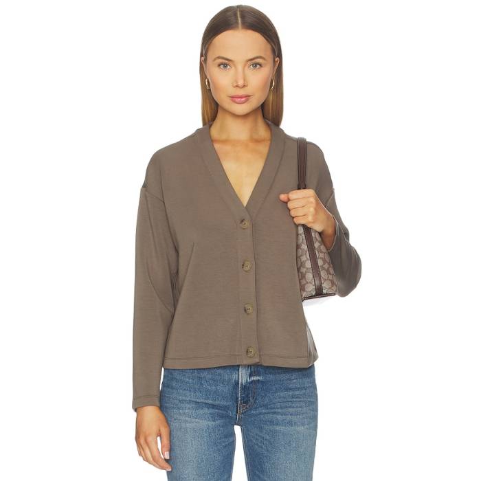 渡り間クス Spanx 【 Air Essentials V Neck Cardigan Women Mineral 】 ジレー レディース