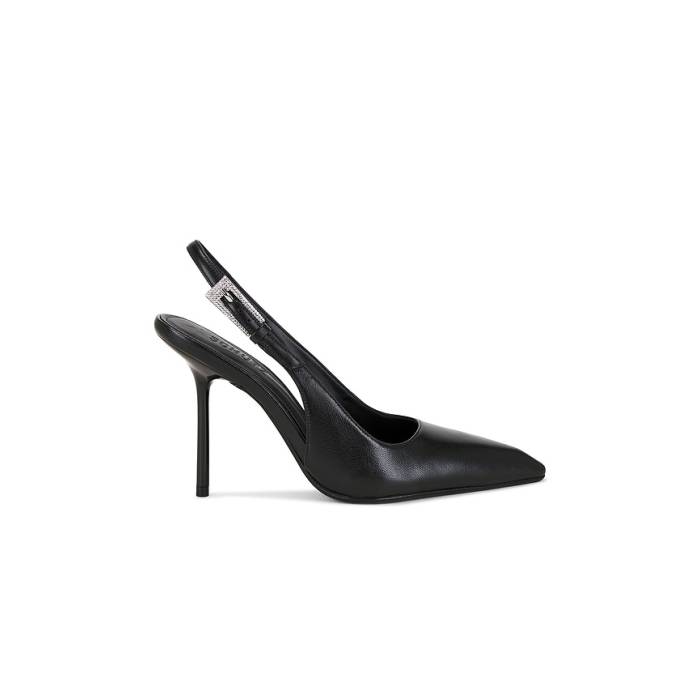 シュッツ Schutz 【 Leona Glam Slingback Pump Women Black 】 揚水機 レディース 黒いこと 黒いこと