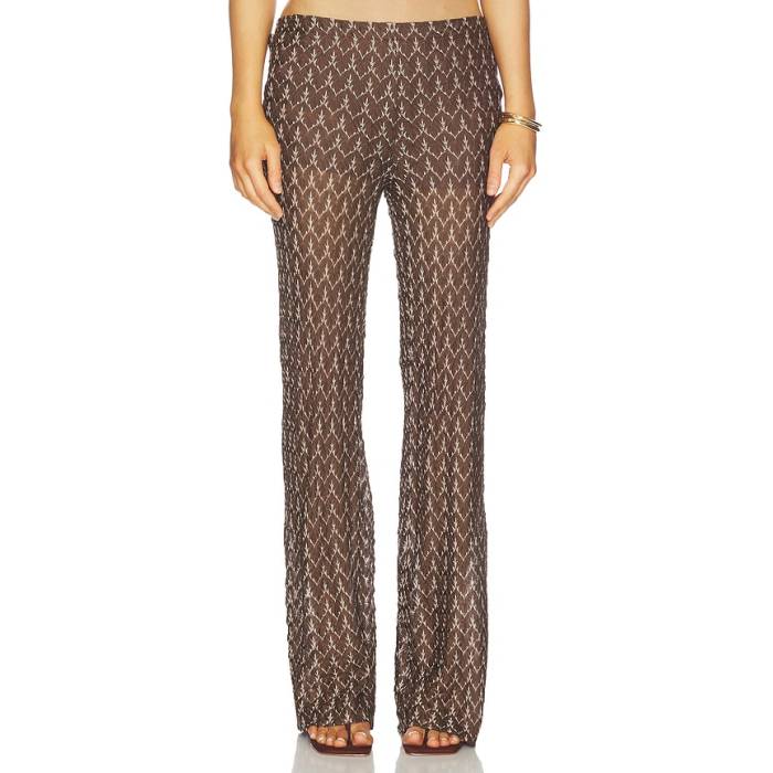 Hanne Bloch 【 Knit Trousers Women Brown 】 編み物 レディース 赤銅色 赤銅色