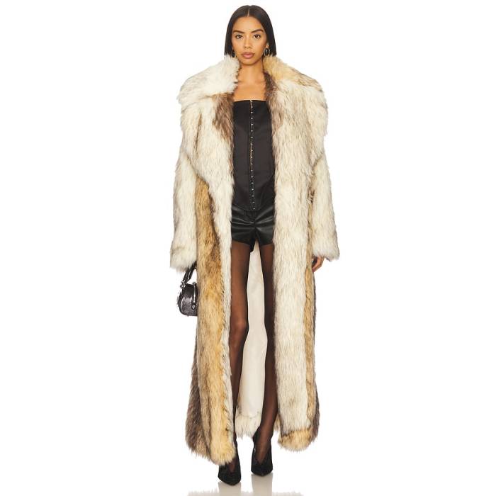 Aniye Records 【 Bice Faux Fur Coat Women Deep Honey 】 レディース ディープ お前さん