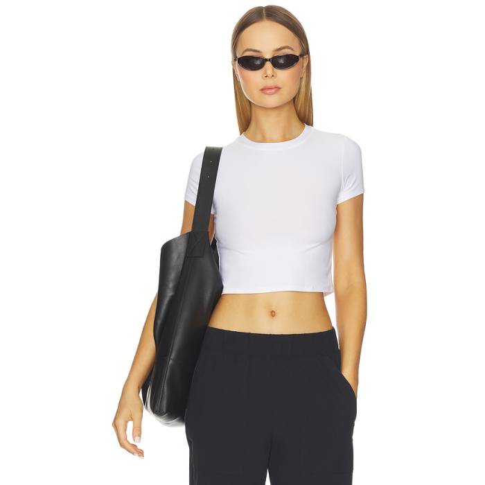 ビヨンドヨガ Beyond Yoga 【 Featherweight Cropped Tee Women Cloud White 】 プルオーバー レディース 白いこと 白いこと