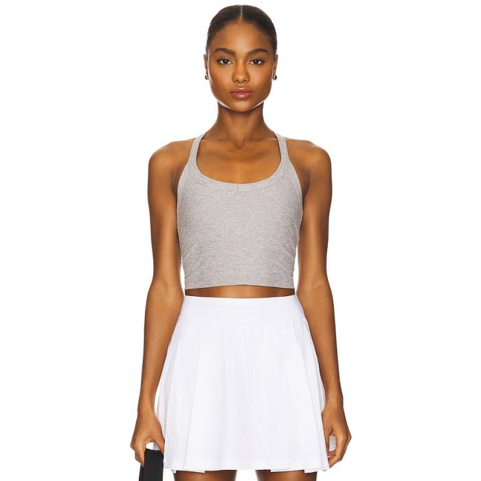ビヨンドヨガ Beyond Yoga 【 Spacedye On The Up Cropped Tank Top Women Silver Mist 】 貯蔵タンクいの一番 レディース Silver しろがね色・しろがね色