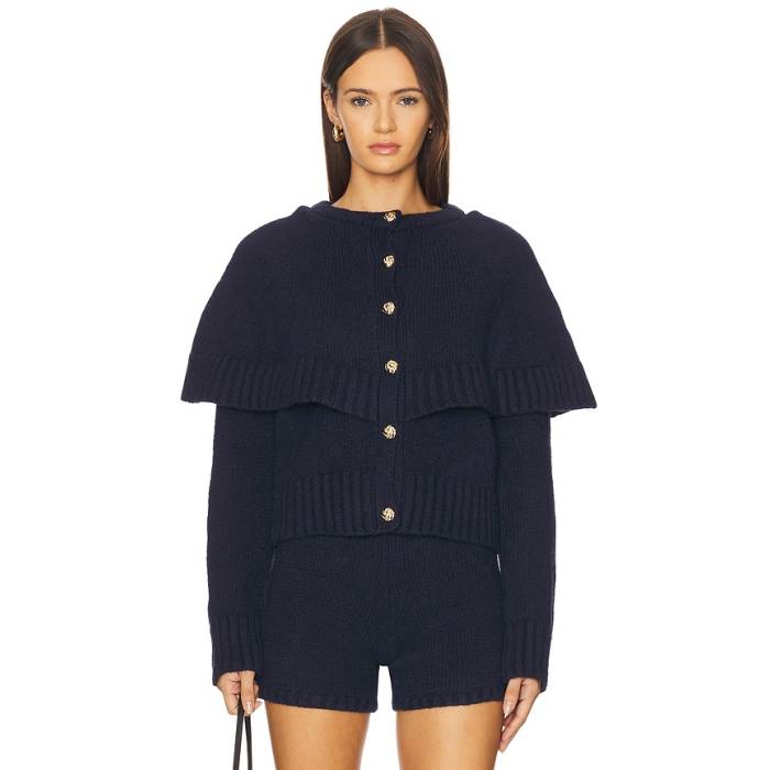 Line \u0026 Dot 【 Reese Cape Cardigan Women Navy 】 ジレー レディース 紺色 米国海軍