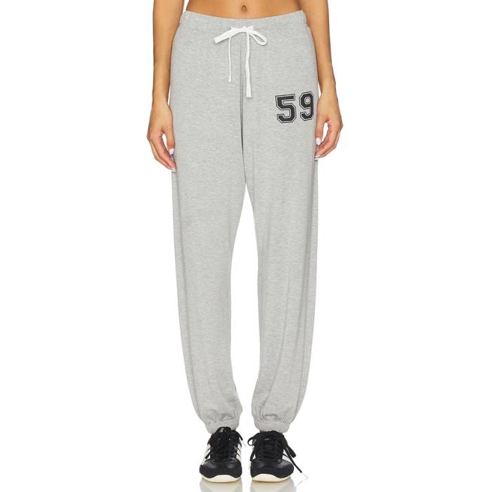 Splits59 【 Andie Oversized Fleece Varsity 59 Sweatpant Women Heather Grey 】 フリース レディース heather ギョリュウモドキ 薄墨色 薄墨色