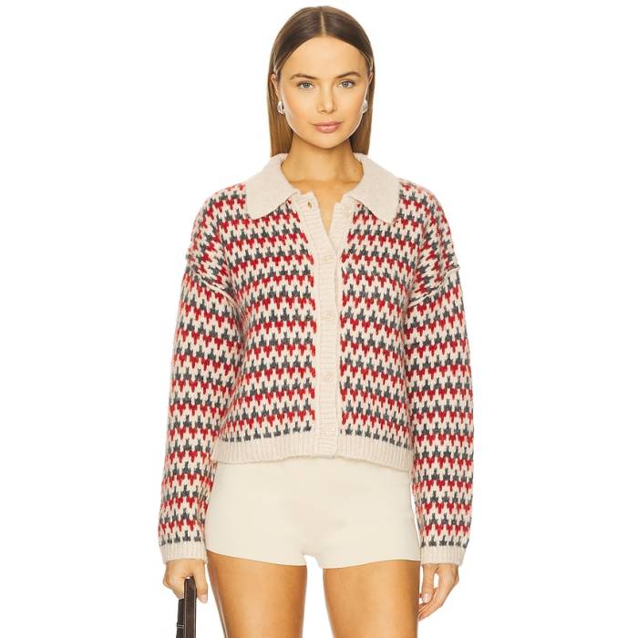 Stitches \u0026 Stripes 【 Atla Cardigan Women Crimson Combo 】 ジレー レディース クリムゾン