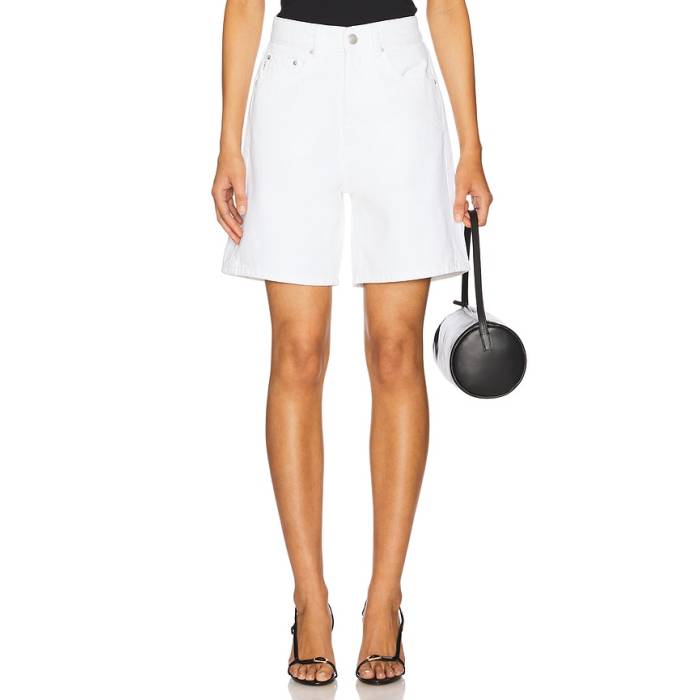 ディーエルナインティーンシックスティワン Dl1961 【 Taylor High Rise Short Women White 】 ご機嫌 ライズ レディース 白いこと 白いこと